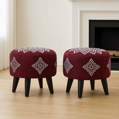Jaico Solid Wood Pouf