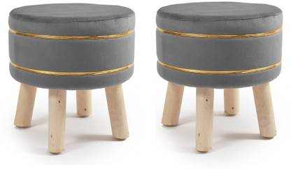 KNOTS N PINE Solid Wood Standard Ottoman