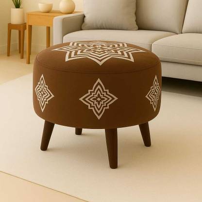 Jaico Solid Wood Pouf