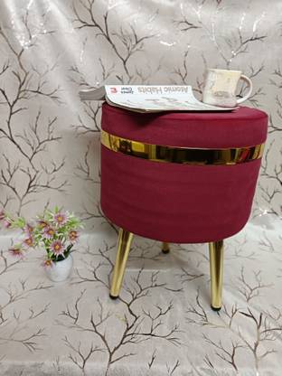 Aviyukt Creations Solid Wood Pouf