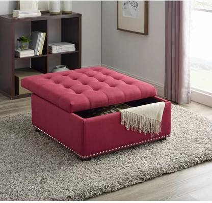 Worldwood Solid Wood Pouf