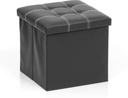 Livzing Leatherette Cube Ottoman