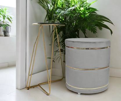 The Vaishnav Store Solid Wood Pouf
