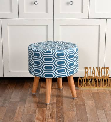 RIANCE CREATIONS Solid Wood Standard Ottoman