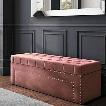 Arcraft Sissel Upholstered Storage Bench Sofa Settee Storage Ottoman with Storage Solid Wood Settee