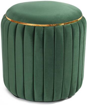 Brown Wood Foam Standard Ottoman