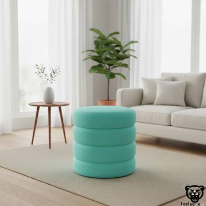 LACKUER ARTS Solid Wood Pouf