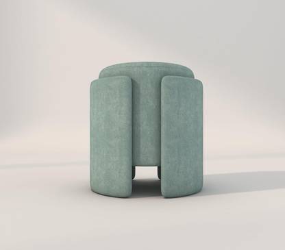 Horizontal Eight Fabric Pouf