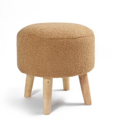 Brown Wood Foam Standard Ottoman