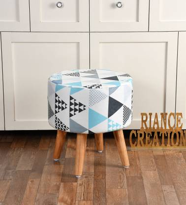 RIANCE CREATIONS Solid Wood Standard Ottoman