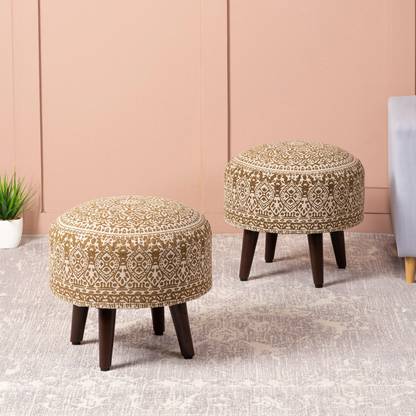 nestroots Solid Wood Standard Ottoman