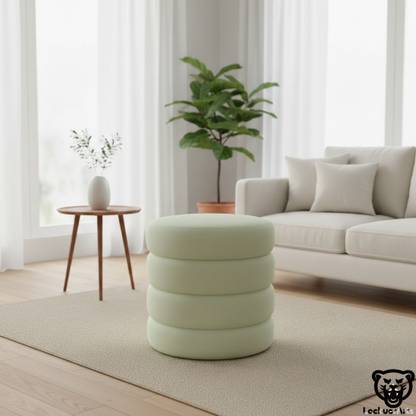 LACKUER ARTS Solid Wood Pouf