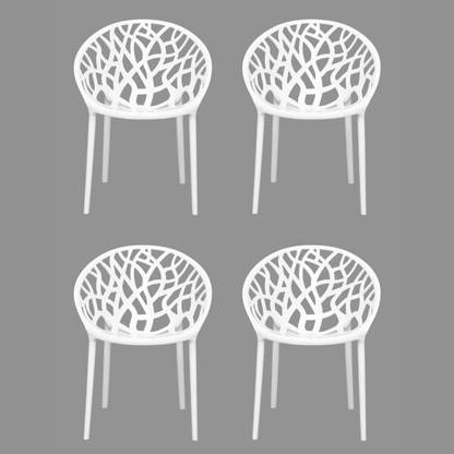 ACTIVA Crystal Plastic Arm Chair| Comfortable&Stackable Chairs for Home/Patio/Garden| Plastic Outdoor Chair
