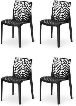 RW REST WELL Web Designer Chair Outdoor Without Arm Chair| Plastic Chair for Home, Restaurant Plastic Outdoor Chair