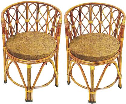 ZAANCREATION Cane Chair for Indoor & Outdoor Sitting with Cushion Home, Cafe, Office, Balcony Cane Outdoor Chair