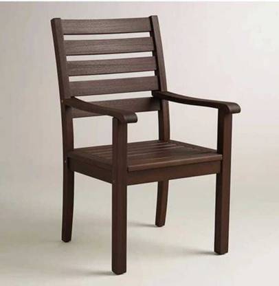 India wood mart Wooden Arm Chair for Living Room,Armchair for Outdoor & Balcony ,1 chair only Engineered Wood Cafeteria Chair