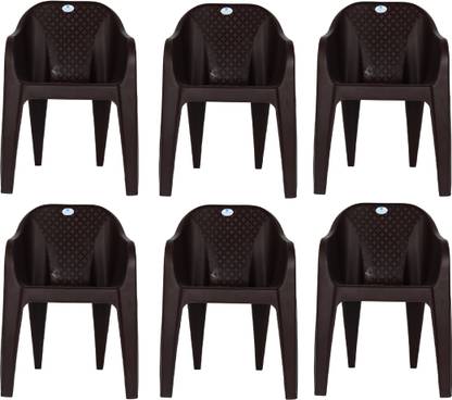 HOMIBOSS Plastic set of 6 | chairs for home, Living Rooms, & Garden Plastic Outdoor Chair