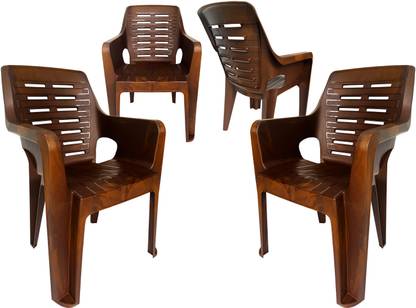 RW REST WELL Sumo Plastic Chairs for Home| Study Chair with Armrest| Outdoor Stackable Chairs Plastic Outdoor Chair