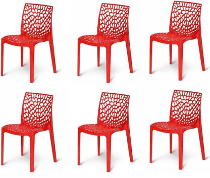 RW REST WELL Web Designer Plastic Chair for Home, Cafe|Lightweight & Stackable Seating Chair| Plastic Outdoor Chair