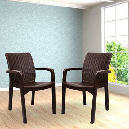 ITALICA Plastic Chair for Home/Matt Finish Plastic Outdoor Chair/Patio Chair for Balcony Plastic Outdoor Chair