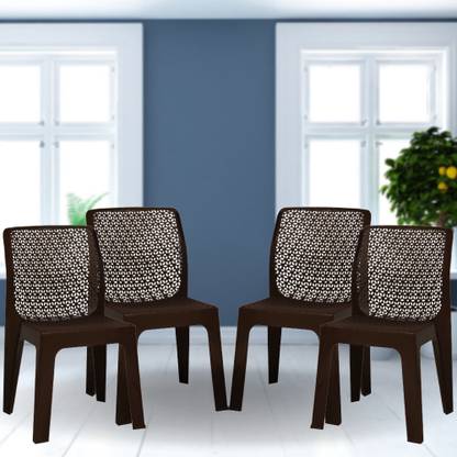 ITALICA Oxy Stackable Plastic Chair Set/Plastic Chair for Home/Strong & Sturdy Chair/ Plastic Outdoor Chair