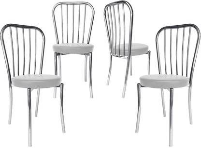 RW REST WELL Decent Dining Chairs for Home/Stackable Metal Chair/Backrest Chair for Garden| Metal Outdoor Chair