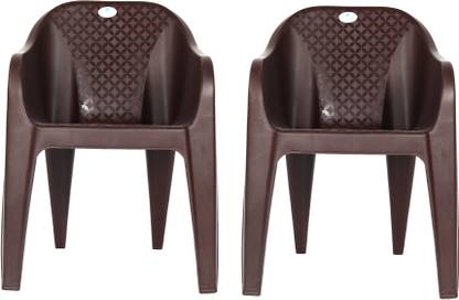 HOMIBOSS Plastic chairs for home, Living Room, study, outdoor and Garden Plastic Outdoor Chair