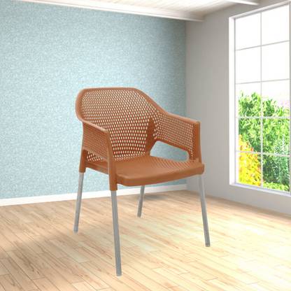 ITALICA Plasteel Arm Chair/Patio Chairs for Balcony|Suitable for Indoor & Outdoor Plastic Outdoor Chair