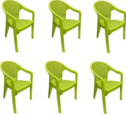 RATISON Plastic Outdoor Chair (Jali) Gloss Finish Chair for Home, Office Plastic Outdoor Chair