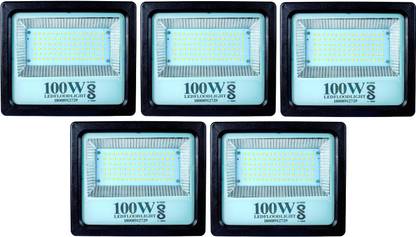 PE 100W BIS Approved PC Body LED Flood Halogen Light With 2 Year Warranty - Pack of 5 Flood Light Outdoor Lamp