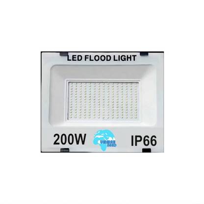 UMMAH NEEDS Ultra Thin Slim LED Flood Light Indoor Outdoor Light Multipurpose Use Aluminum Body IP66 Waterproof (200 Watt Pack Of 1) B1 Flood Light Outdoor (WHITE) Flood Light Outdoor Lamp