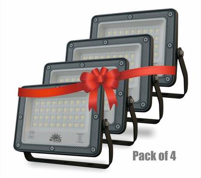 Sunaze 30W Lens Flood Light With Extension Bracket 36 Bright SMD Light IP67 Waterproof Flood Light Outdoor Lamp