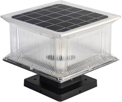 Homehop Solar LED Gate Light, Warm, Model Waterproof Pillar Lamp for Home and Garden Wall Decoration Gate Light Outdoor Lamp