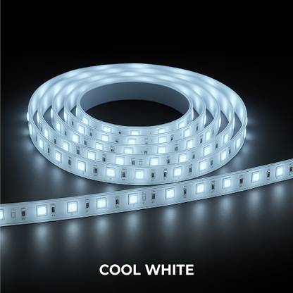 Nortek Regalia 5 Meter Cool White LED Strip Lights 4040, 60 LEDs Per Meter with 2AMP LED Strip Driver - Ultra Bright, Energy-Efficient LED Light Strips for Home Decoration, Bedroom, Living Room & Diwali Light For Decoration Post Light Outdoor Lamp