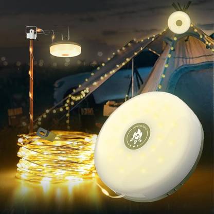 4tens 2in1 Rechargeable Camping String Light and LED Flashlights with 8 Lighting Modes Street Light Outdoor Lamp