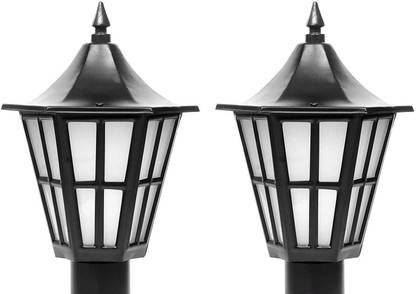 Delbay Elegant Waterproof Gate Light for Outdoor Pillars – Decorative Post Lamp for Home, Garden & Entrance (Bulbnot Included) (Pack of 2) Gate Light Outdoor Lamp