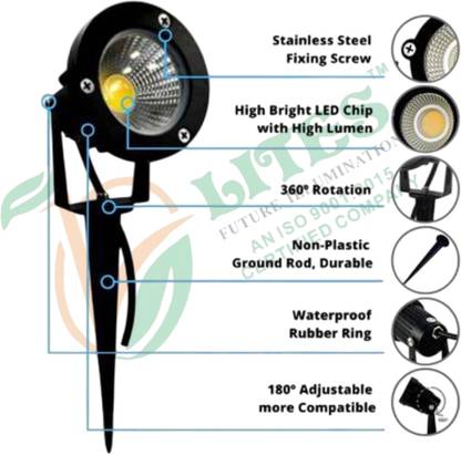 Lites SPIKE 4W RED Post Light Outdoor Lamp