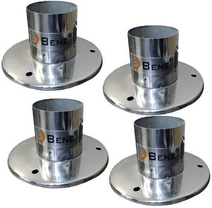 BENE Base Stand Round SS 11 cm, Pack of 4 Pc Gate Light Outdoor Lamp