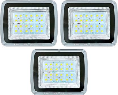 ASTER LITE BIS Approved Lumena 120W LED Flood Light | 200 Lumens/Watt | High Mast Light | IP66 Waterproof (Pack of 3) Flood Light Outdoor Lamp