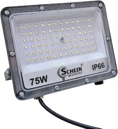 SCHEIN 75W Aluminium Flood Light | 7500LM | IP66 Waterproof | 6500K | Pack of 1 Flood Light Outdoor Lamp