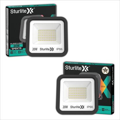 Sturlite Spektr 20 W LED Flood Light - (Pack of 2) (L-G-0005-20W) Flood Light Outdoor Lamp