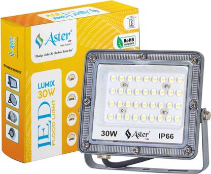 ASTER LITE Lumix 30W LED Flood Light IP66 Waterproof 6500K Cool White Flood Light Outdoor Lamp