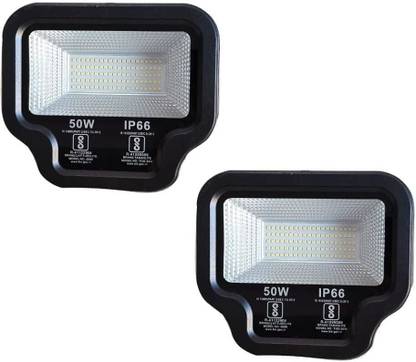Raghav trading TV Model Flood Light Super Bright 50W 10000lm Waterproof Outdoor Security Light, 6500K Daylight (Pack of 2) Flood Light Outdoor Lamp