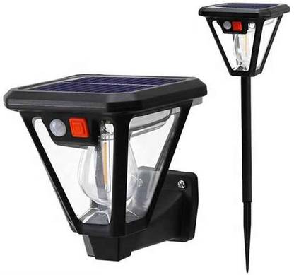 Tryka Solar Outdoor Light with Motion Sensor, 2-in-1 Wall Mount or Garden LED Lantern. Post Light Outdoor Lamp