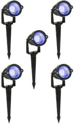 HDC 3 Watts Spike LED Garden Light for Outdoor Purposes (Blue) - Pack of 5 Post Light Outdoor Lamp
