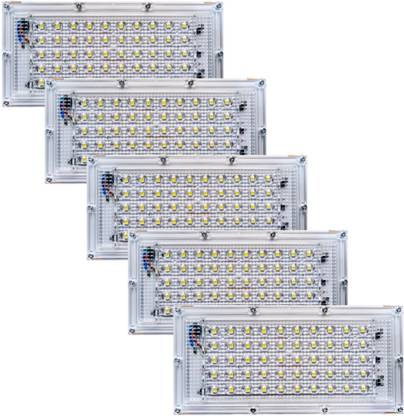 spark world 50 Watt Ultra Thin Slim IP65 Metalled Flood Outdoor Light Cool White Waterproof Brick Light - 50W (Pack of 5) Flood Light Outdoor Lamp