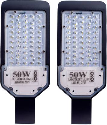 KESHVAS 50W BIS Approved LENS LED Street Light Pack of 2 Flood Light Outdoor Lamp