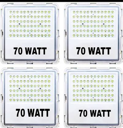 Shree Shop ® 70 Watt Led Flood Light Outdoor Waterproof - | IP53 Led Halogen Light,Focus Light for Factory,Garage,Parking Lot,Garden,Playground & Shop (Cool White-6500K)-Pack of 4 Flood Light Outdoor Lamp