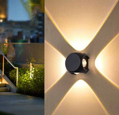 aadi Outdoor Lamp Four Way Wall 12 Wt Led Warm White Post Light Outdoor Lamp