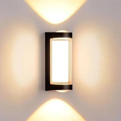 Volt Vision 2 Way Profile LED Indoor & Outdoor Lamp Up/Down Right/Left Elevation Light Rustproof & Waterproof Aluminum Body Black (Warm White) Post Light Outdoor Lamp